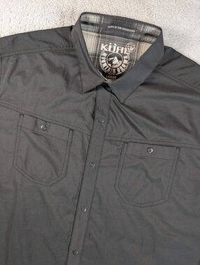 Kuhl Stealth Shirt Mens L Blackout Short Sleeve Performance NWOT
